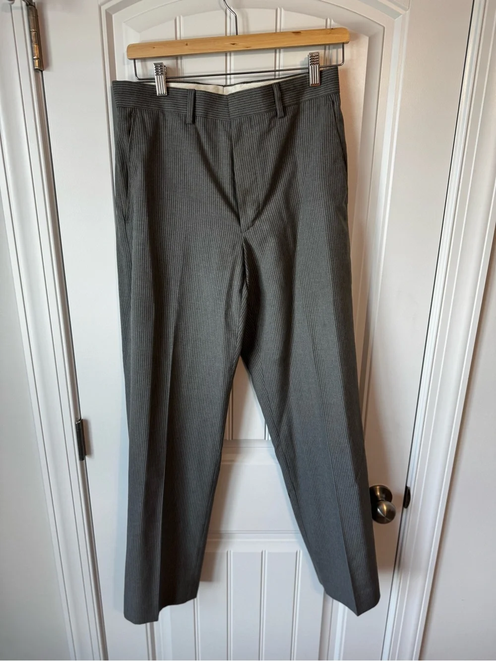 Merona Men's Gray Pinstripe Two-Piece Suit Jacket & Pants